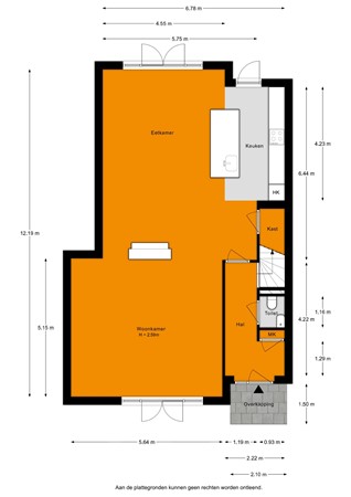Floorplan - Noordveenweg 18, 2376 AR Nieuwe Wetering